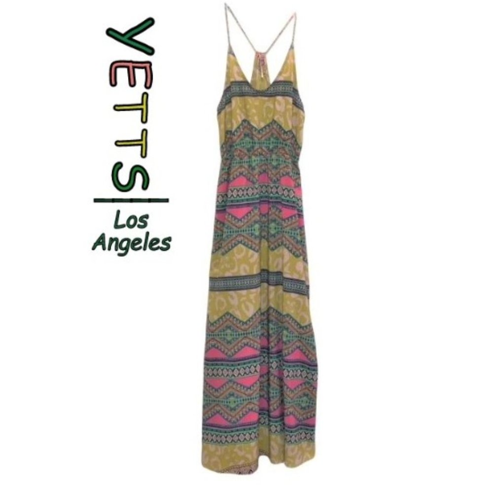 Yetts Los Angeles Maxi Dress Multi-color Geometric
